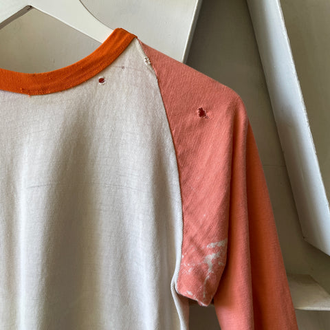 70’s Russell Thrashed Raglan Fader - XS