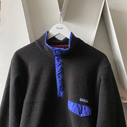 90's Black Patagonia Synchilla - Large