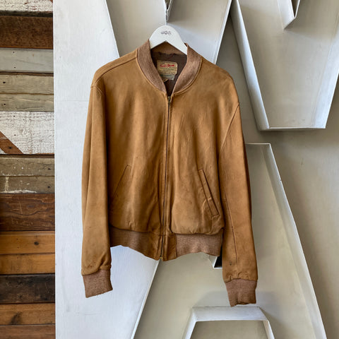 50’s Field & Stream Suede Zip Bomber - Medium
