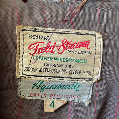 50’s Field & Stream Suede Zip Bomber - Medium