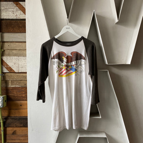 80's Raise Hell Raglan Tee - XL