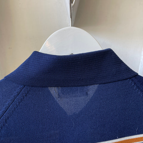 70’s Poly Striped Polo - Small