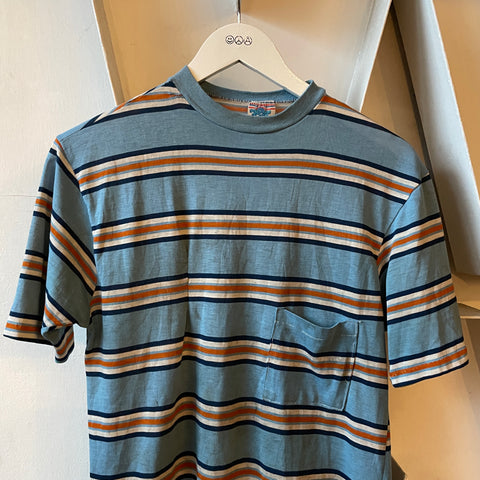 70’s Thrashed Striped Pocket Tee - Small