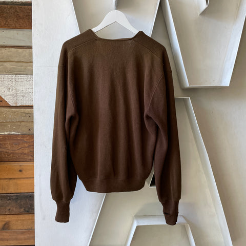 80’s Brown Cardigan - Large