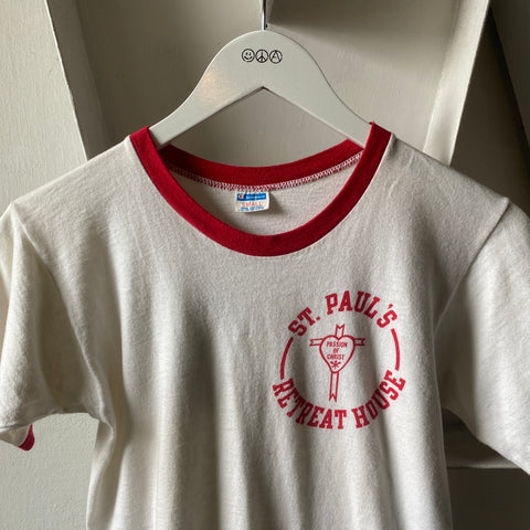 70’s Passion of Christ Champion Blue Bar Tee - Small