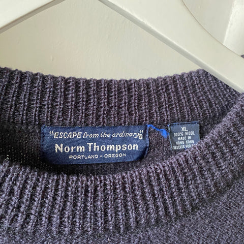 80's Wool Crewneck Sweater - XL