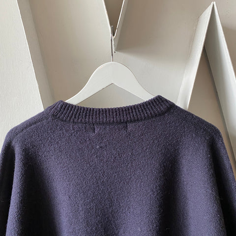 80's Wool Crewneck Sweater - XL