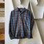 60’s Thrashed Plaid Loop Collar - Small