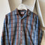 60’s Thrashed Plaid Loop Collar - Small