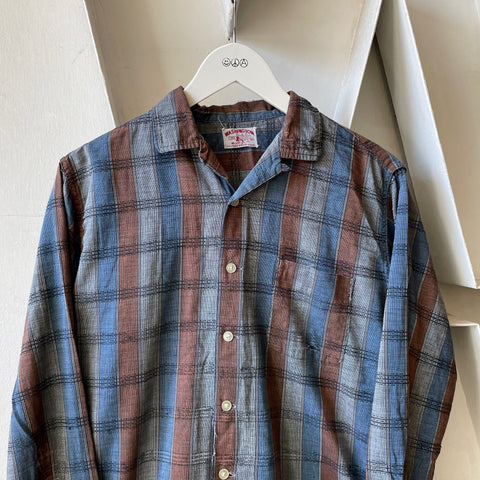 60’s Thrashed Plaid Loop Collar - Small