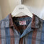 60’s Thrashed Plaid Loop Collar - Small