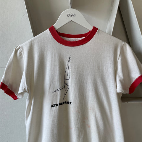 70’s Gymnast Ringer Tee - XS