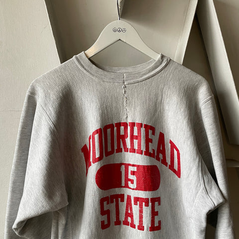 90’s Moorhead State Reverse Weave Crewneck - Medium