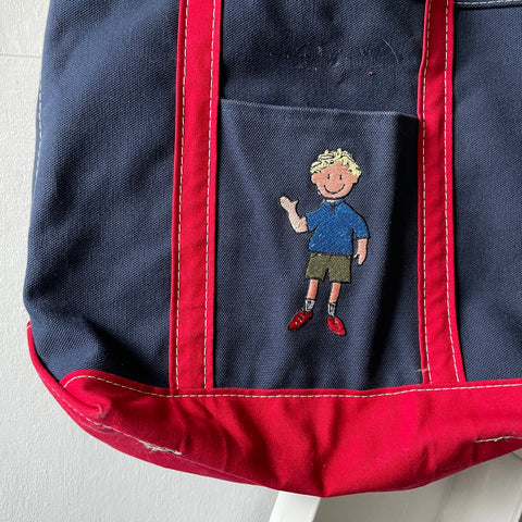 LL Bean Embroidered Boat and Tote - Small