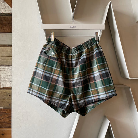 60’s Brent Plaid Shorts - Small