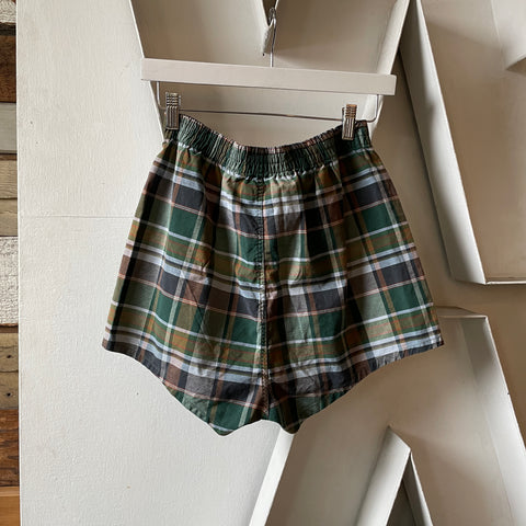 60’s Brent Plaid Shorts - Small