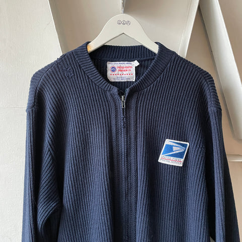 90's USPS Zip-Up Sweater - Large