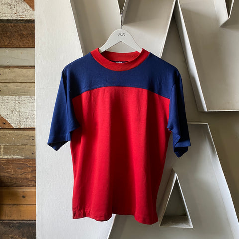 70’s Color Block Football Tee - Medium