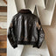 70's Leather Bomber - Medium