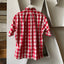 60’s Red Plaid Button Down - Medium