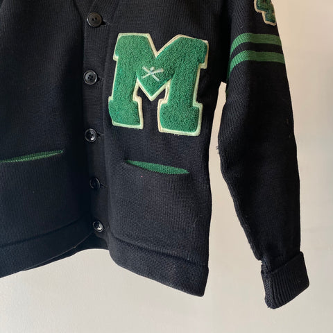 1940s Collegiate Cardigan - Small