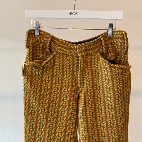 70's Patterned Wool Pants 30” x 29”