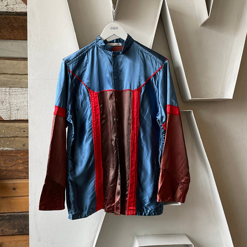 70’s Horse Riding Silk Shirt - Medium