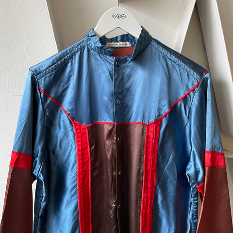 70’s Horse Riding Silk Shirt - Medium