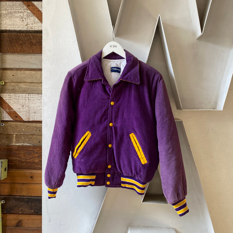 80's Purple Corduroy Bomber - Medium