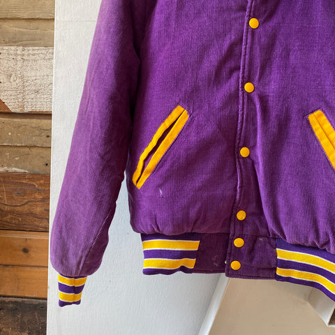 80's Purple Corduroy Bomber - Medium