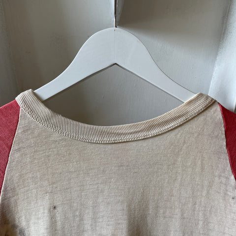 50’s Russell Southern Thrashed Raglan Tee - Medium
