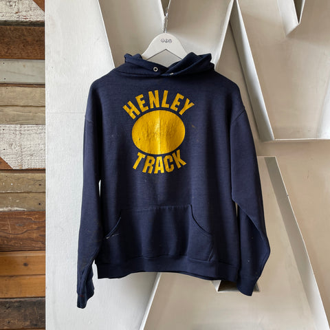 70’s Russell Boxy Painted Track Hoodie - Large