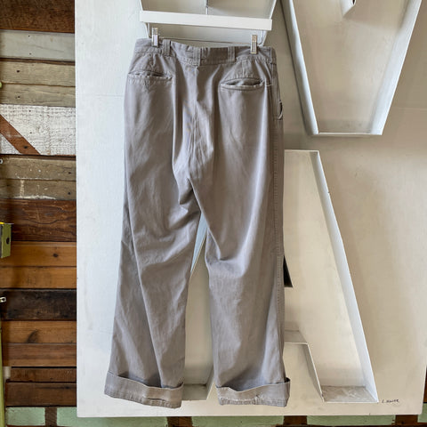50’s Thrashed & Repaired Sail Cloth Trousers - 31” x 27”