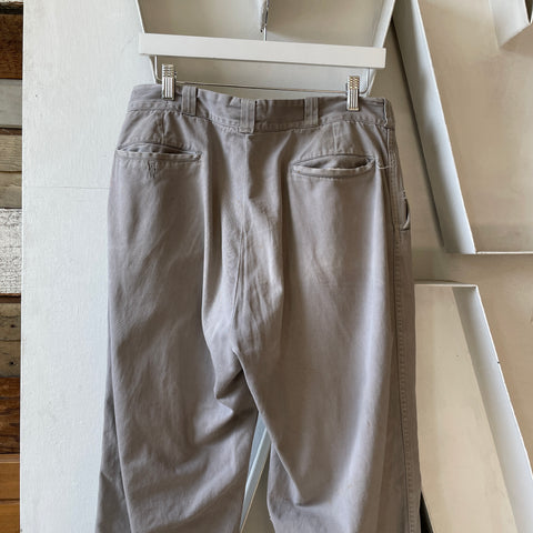 50’s Thrashed & Repaired Sail Cloth Trousers - 31” x 27”