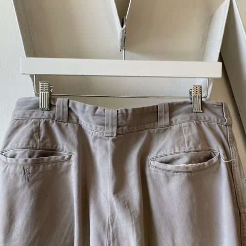 50’s Thrashed & Repaired Sail Cloth Trousers - 31” x 27”