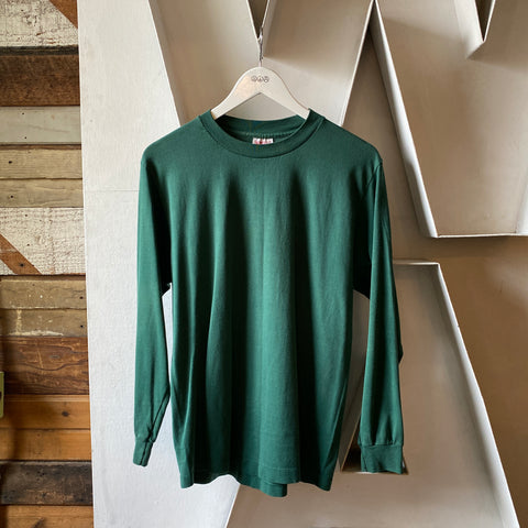 80’s Blank Long Sleeve Tee - Large