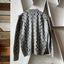 50’s Patterned Zip Sweater - Medium