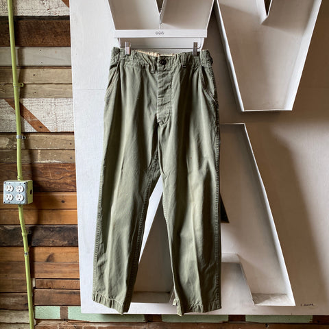 WW2 M-43 Cotton OD Field Trousers - 26”-28” x 29”