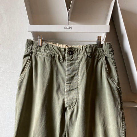 WW2 M-43 Cotton OD Field Trousers - 26”-28” x 29”