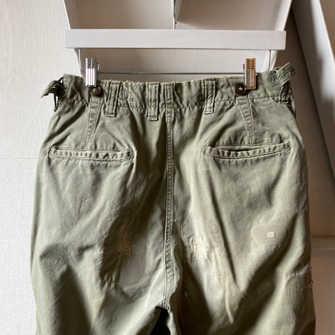 WW2 M-43 Cotton OD Field Trousers - 26”-28” x 29”