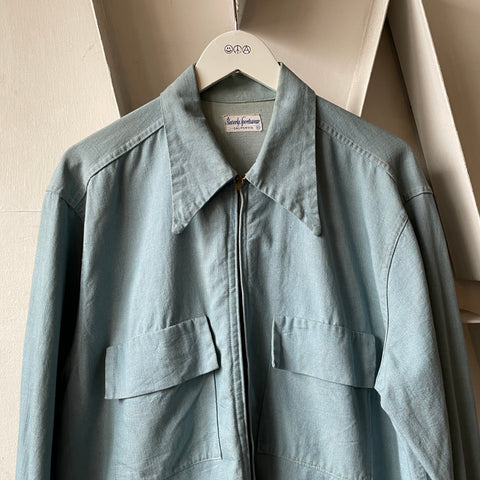 60’s Cotton Zip Jacket - Large