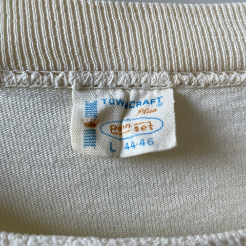60’s Towncraft Thrashed White Tee - Large