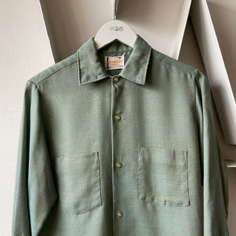 60’s Rayon Button-Up Shirt - Medium