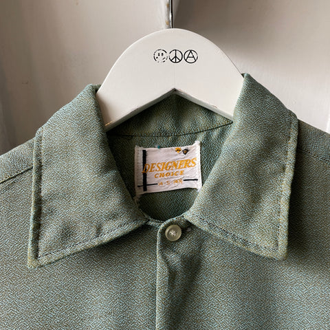 60’s Rayon Button-Up Shirt - Medium