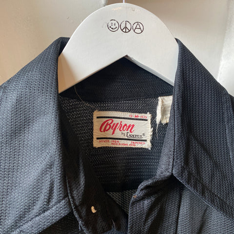 60’s Sheer Black Shirt - Medium