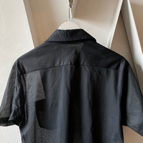 60’s Sheer Black Shirt - Medium