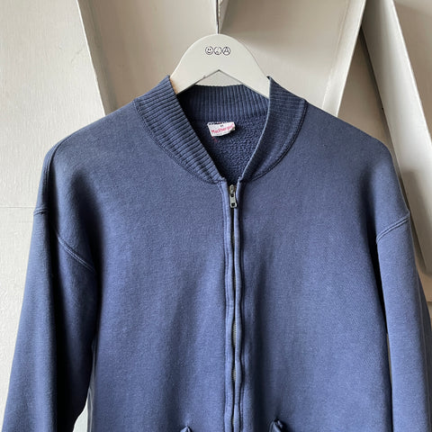 60’s Zip-Up Sweatshirt Cardigan - Medium