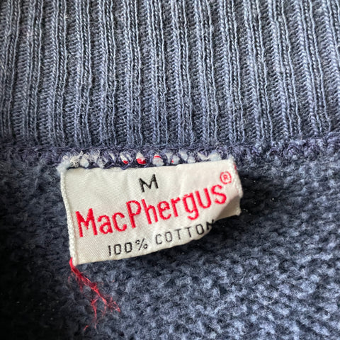 60’s Zip-Up Sweatshirt Cardigan - Medium