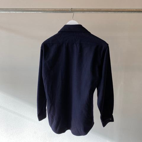 70’s Navy Button-Up - Medium
