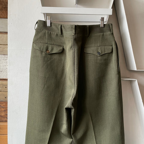 50’s Tailored Green Trousers - 31” x 31.5”